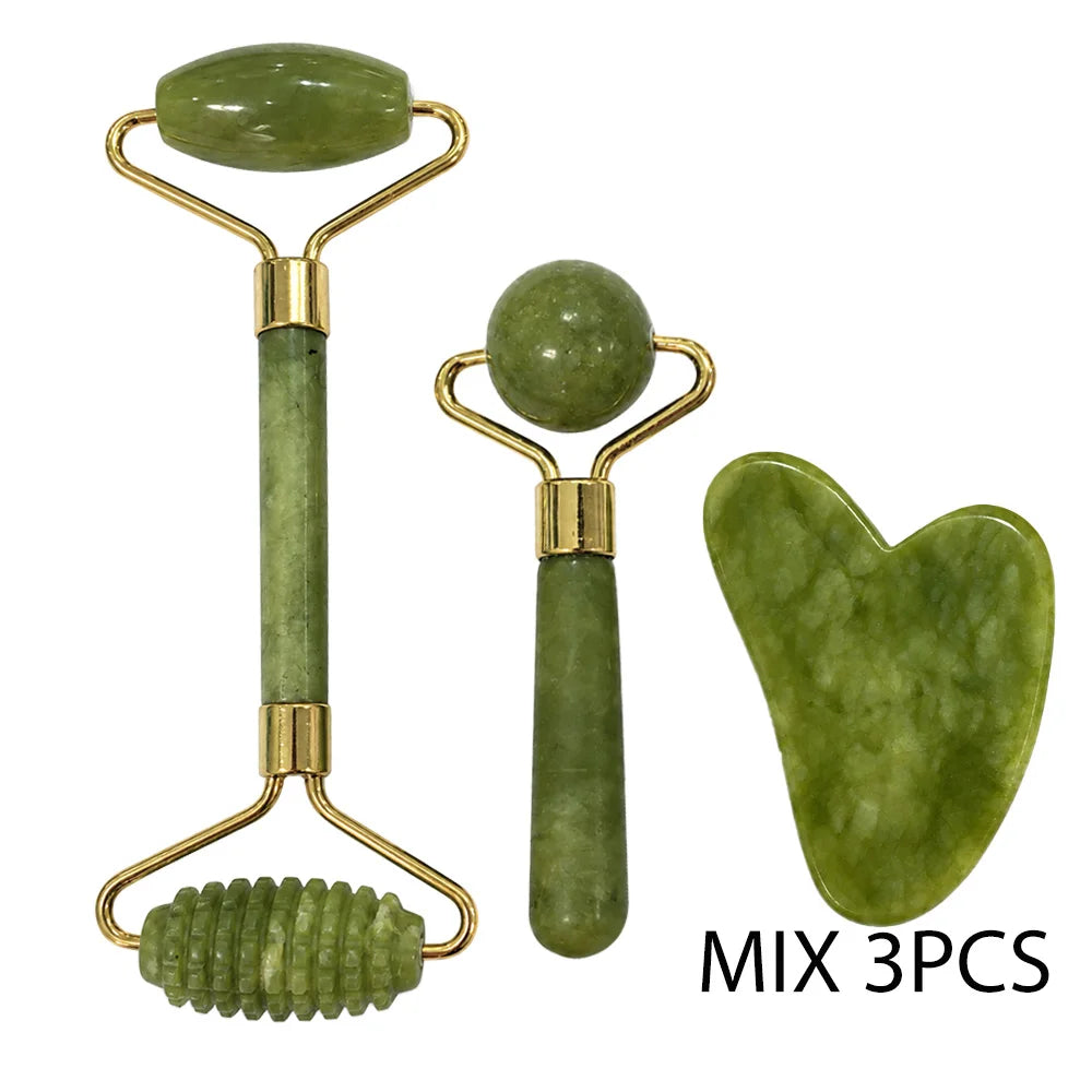 Gua Sha Jade Stone Set Gua Sha Facial Tool Face Massager Guasha Tools For Face Sculpting Jawline Shaper Skin Care SPA Beauty