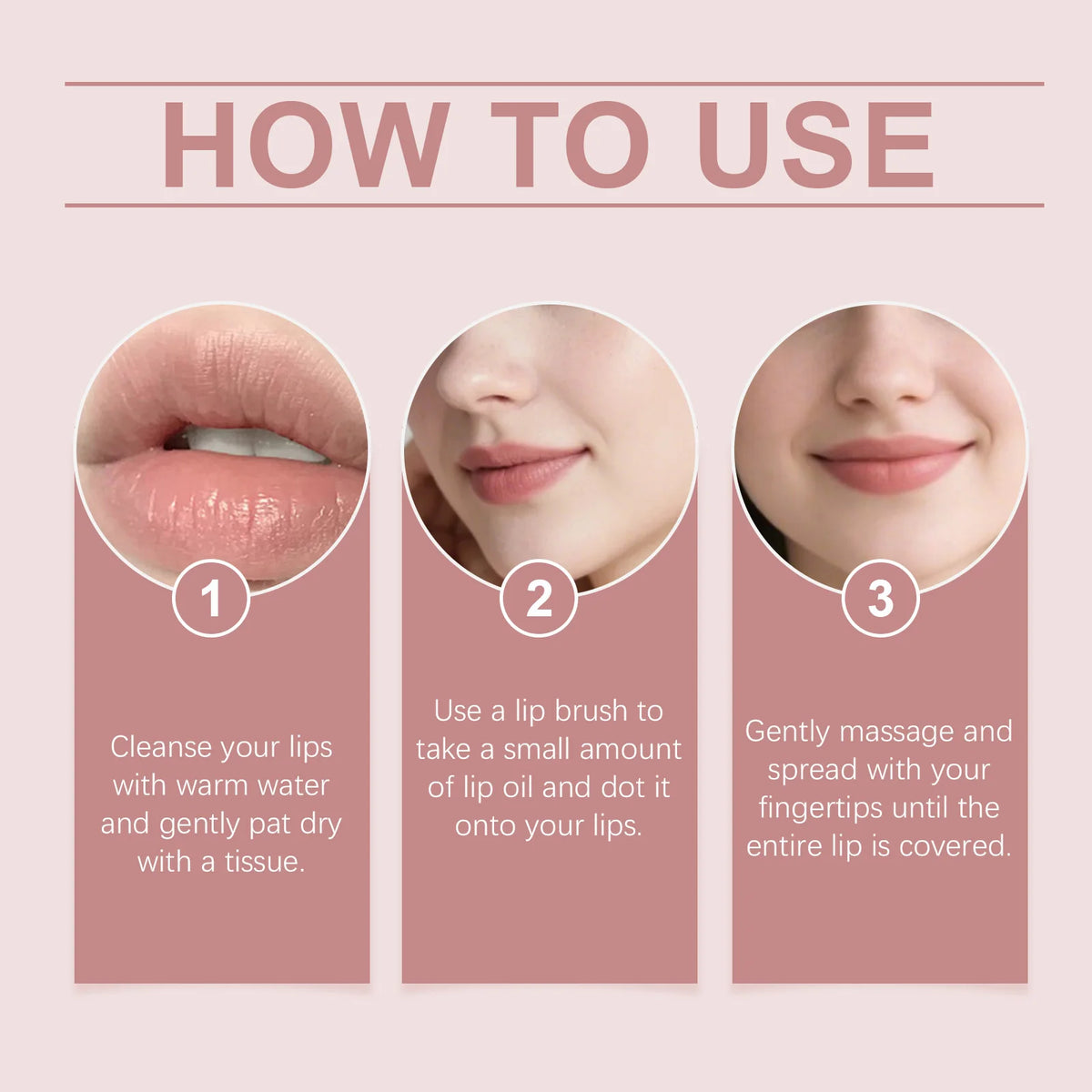 Moisturizing Plumping Lip Oil, handy portable daily use, nourishes delicate lips with silky smooth soothing lip care
