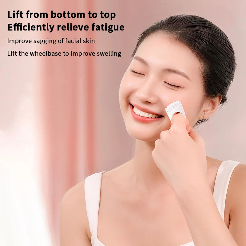 Facial Massage Roller Manual Facial Lifting Massager Rolling Massage Stick Ring Beauty Care Tool Silicone Portable Travel/Home