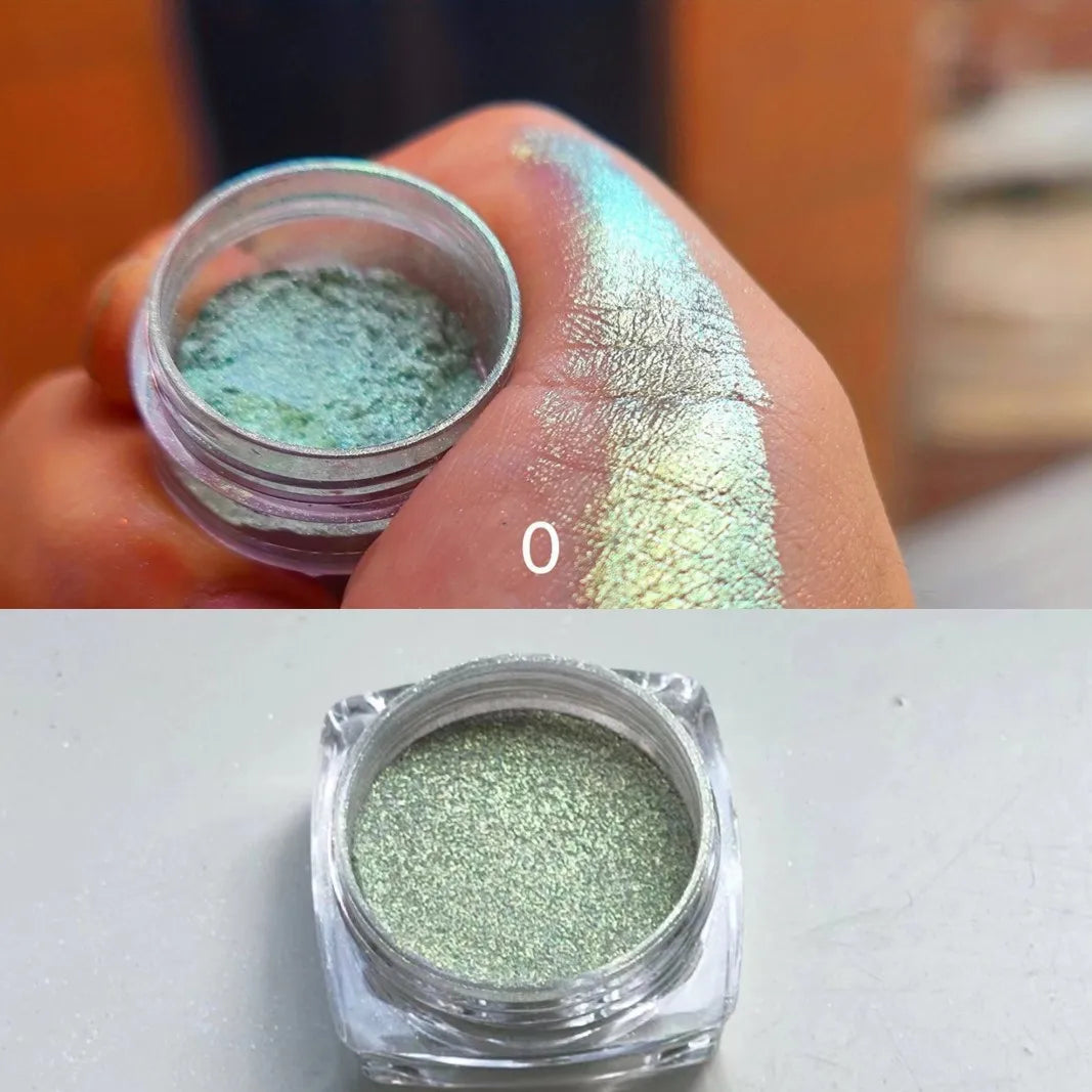 Chameleon Glitter Eyeshadow Pearly Shimmer For Brightening Contouring, Metallic Gradient Colors Easy Lazy Eye Makeup Festivals