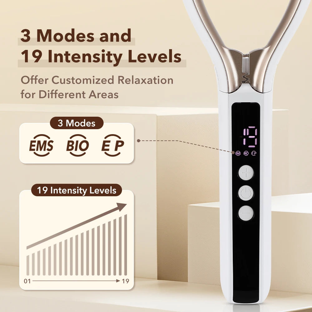 8-Roller V Shape Face Massager 3 Modes 19 Levels Electric Facial Massage Roller for Face Neck Jawline Skin Care Beauty Tool