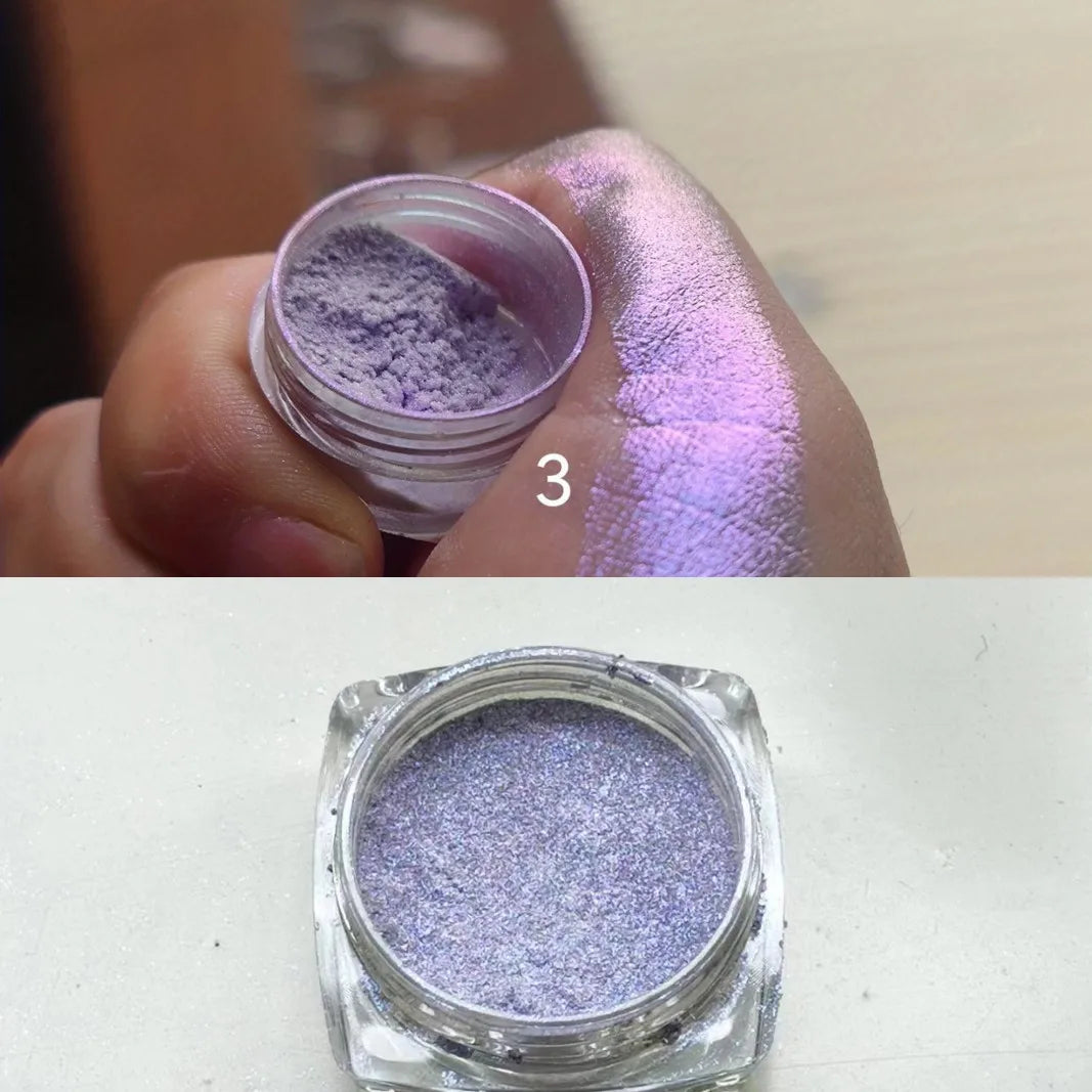 Chameleon Glitter Eyeshadow Pearly Shimmer For Brightening Contouring, Metallic Gradient Colors Easy Lazy Eye Makeup Festivals