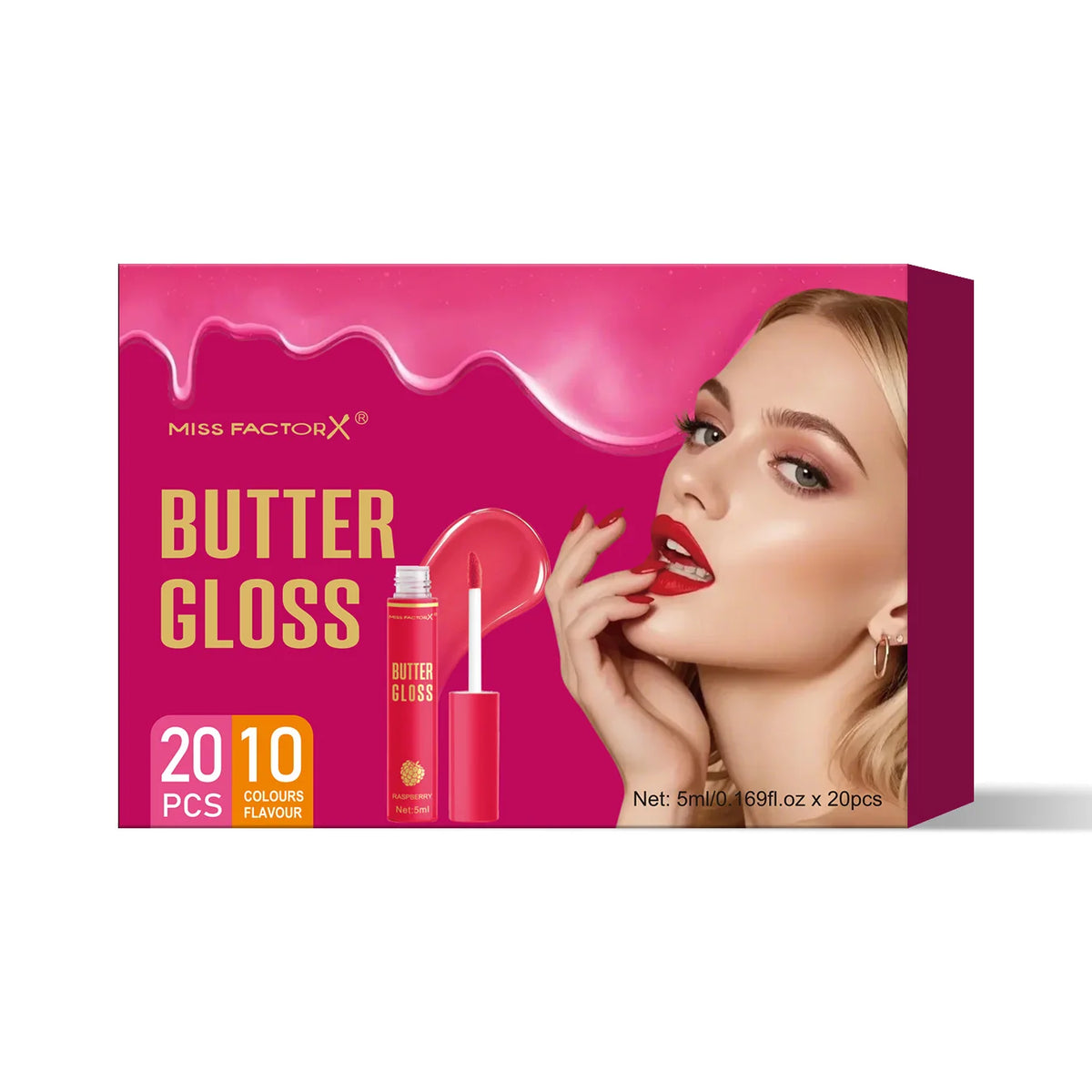 20PCS/Box 10 Flavors Colored Lip Oil - Durable, Moisturizing, Nourishing, Shining, Color Rendering, Crack Resistant