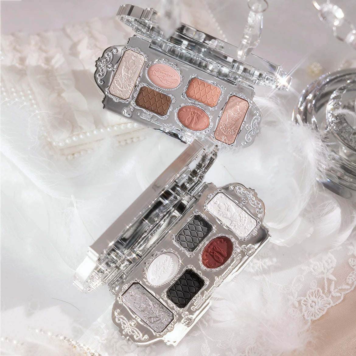 Flower Knows Swan Ballet 6 Color Eyeshadow Palette Matte Shimmer Pearl Glitter Waterproof Highly Pigmented Long Lasting Makeup