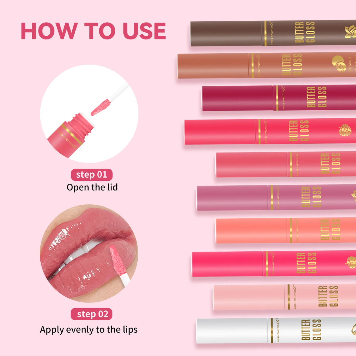 20PCS/Box 10 Flavors Colored Lip Oil - Durable, Moisturizing, Nourishing, Shining, Color Rendering, Crack Resistant