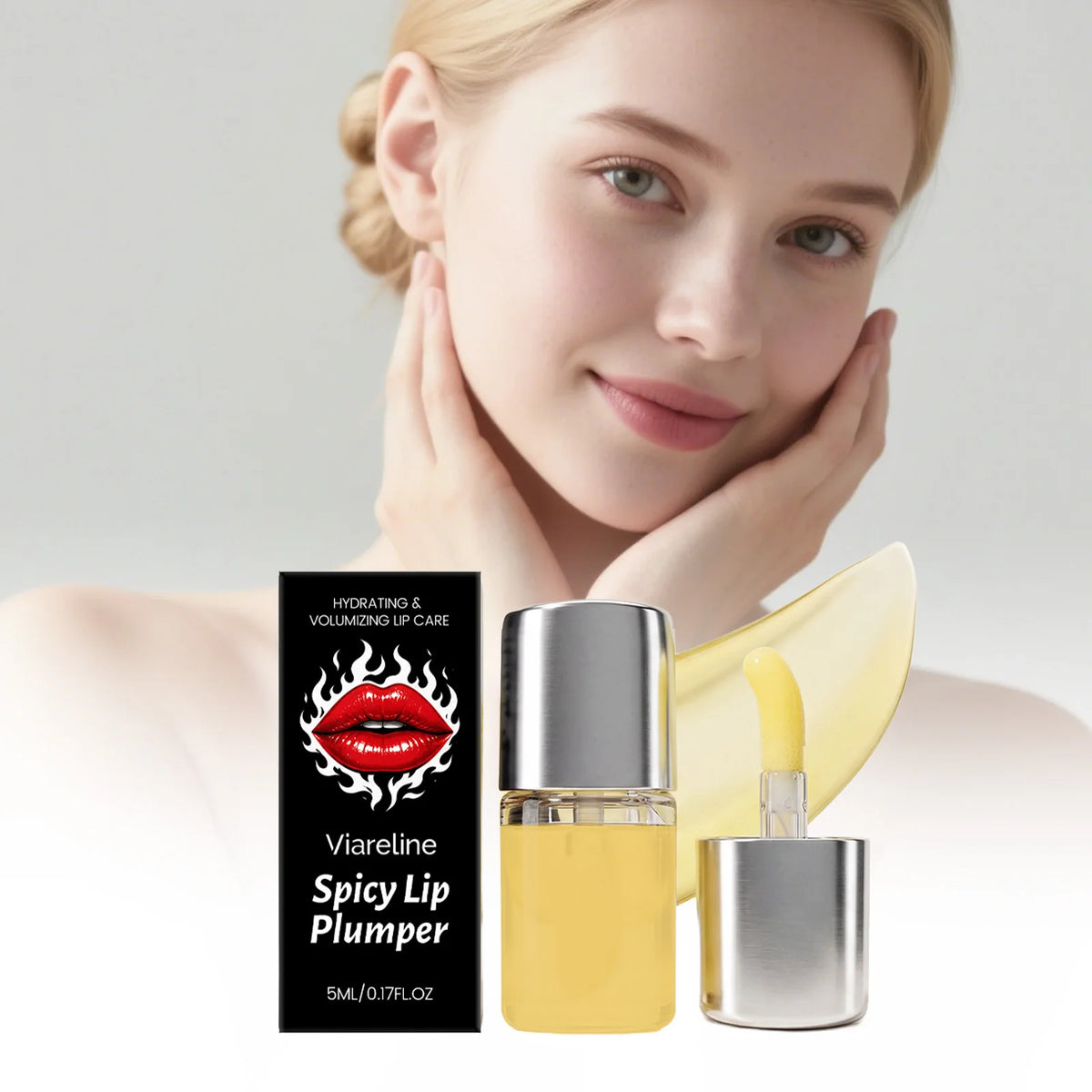 Moisturizing Plumping Lip Oil, handy portable daily use, nourishes delicate lips with silky smooth soothing lip care