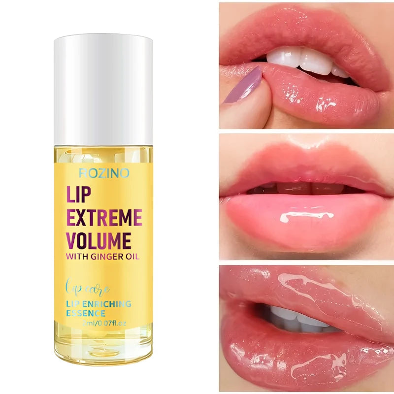 Rozino Lip Plumping Oil Can Moisturize and Protect the Lips, with a Hydrating Texture That Can Be Used Alone to Care for the Lips or Layered over Lipstick to Enhance the Translucent Finish. the Texture Is Lightweight, Long-La