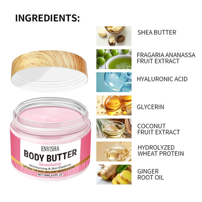 Skin Care Strawberry Face Body Butter Lotion Cream Whitening Deeply Moisturizing Brightening Remove Melanin Elasticity Lifting