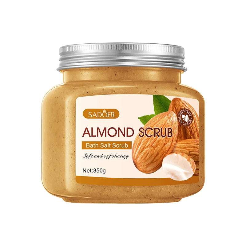 350g Body Scrub, Cleanses the Body, Exfoliates, Moisturizes, and Smoothes the Skin, Suitable for Facial and Body Care, Low Sensitivity, Physical Exfoliation, Can Be Used on Legs, Knees, Feet, Arms, Hands, and the Entire Body