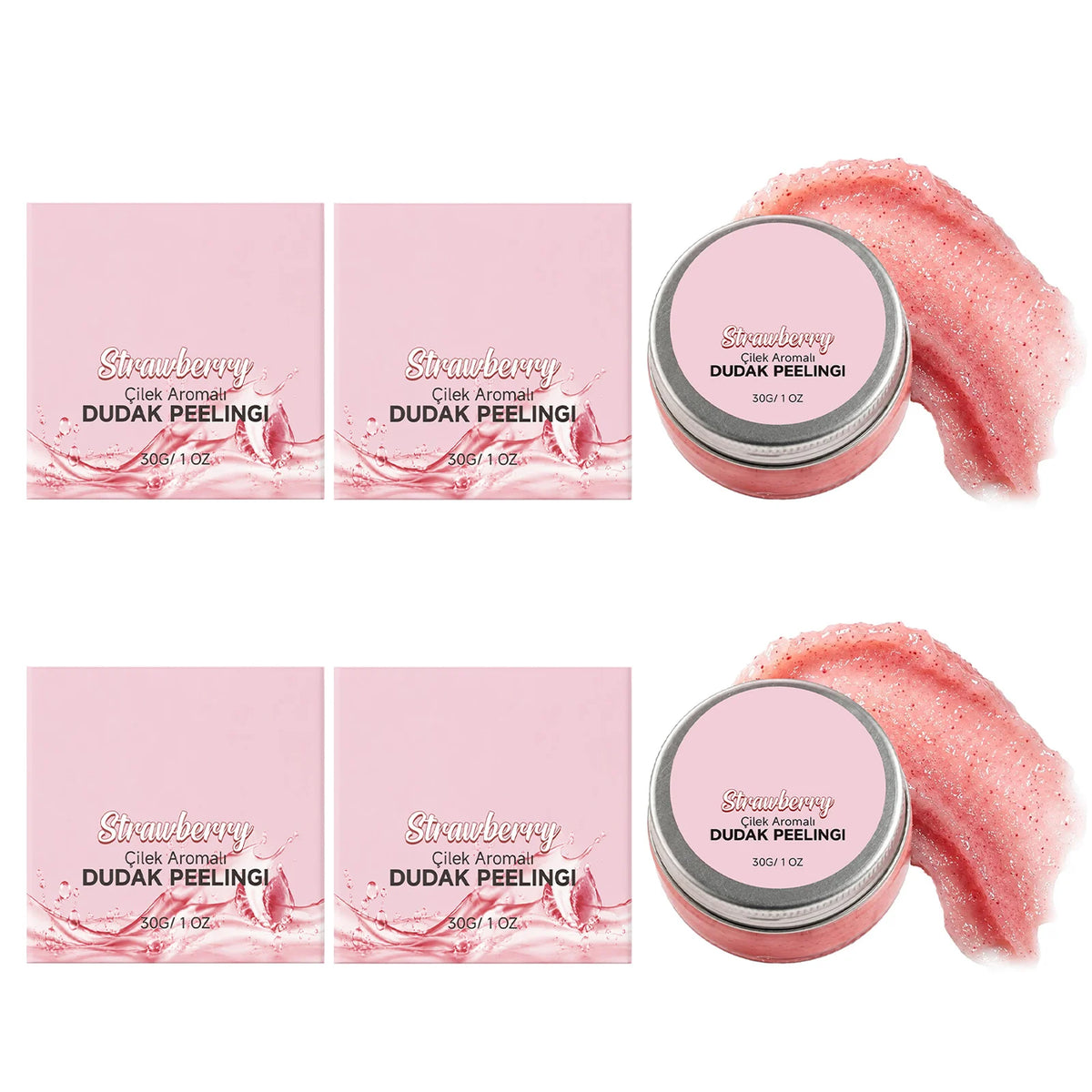 Moisturizing Strawberry Lip Scrub Nourishing Removing Dead Skin Soften Lip Skin Brightening Gentle Exfoliating Sugar Lip Scrub