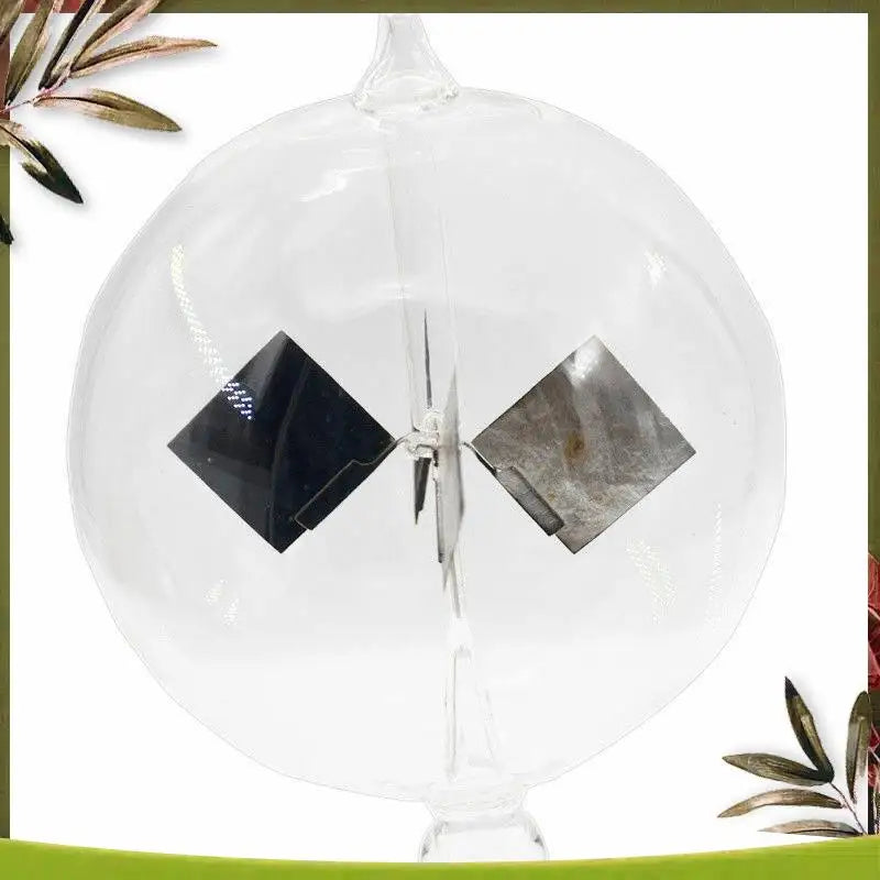 New-Clear Solar Power Radiometer Sun Light Energy Spinning Vanes Glass Radiometer Science Educational Light Mill