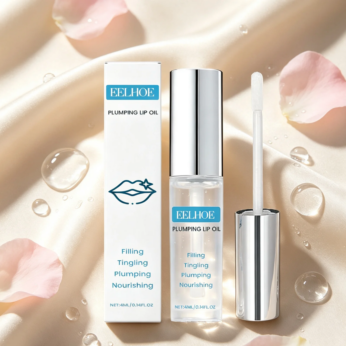 EELHOE Lip Oil Plumping Lip Gloss for Lips Long Lasting Moisturizing Skin Non Sticky Gently Nourishing Dry Lip Relief Oil 4ml