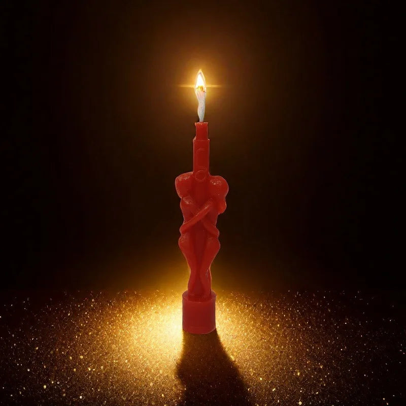 1PCS Ritual Buddha Candle Esoteric Candles Couple Lover Wish Pray Candles Red Color Male Female for Religious