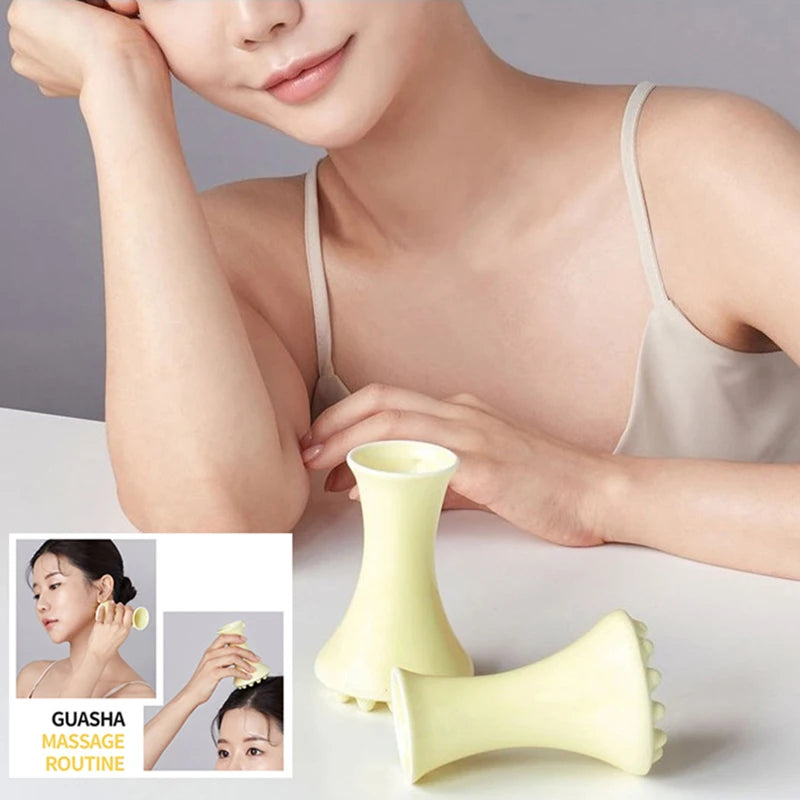 Yellow Ceramic Gua Sha For Face Body Massage Tool Body Guasha Board For Relief Massage Face Lift Gua Sha Massager.~