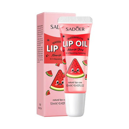 SADOER Strawberry Peach Lip Scrub Exfoliating Dead Skin Removal Dark Lip Fading &amp; Moisturizing Hydrating Lip Balm Oil