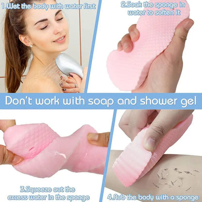 Soft Bath Sponge Body Scrub Bast Wisp Massage Brush Body Washcloth Skin Scrubber Relax Exfoliating Skincare Shower Accessories