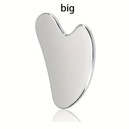 Soothing and Cooling, Stainless Steel Gua Sha Facial Massager - Cooling Eye and Face Tool for Firming, Jawline and Relaxation