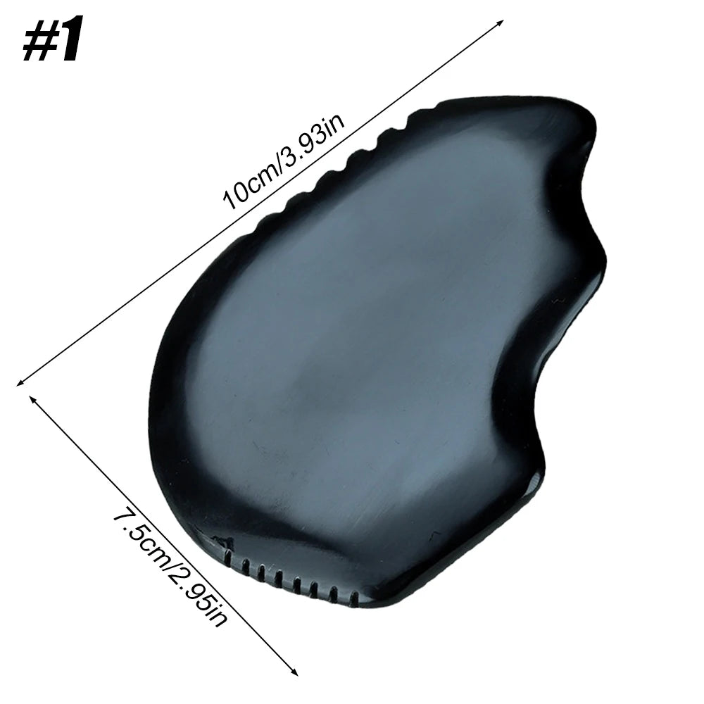 Gua Sha Facial Body Massage Tools,Unique 9-Edge Gua Sha Bian Stone,GuaSha Stone with Ridges,Gentle Gua Sha Scraping Massage Tool