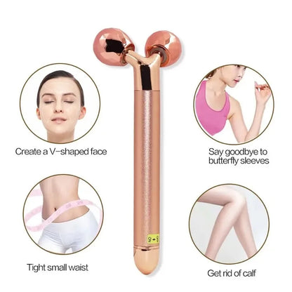 Electric Roller Beauty Bar Vibrating Facial Roller Massager Face Lifting Anti-Wrinkle Skin Care Roller/ Face Slimming Tool