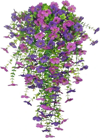 Artificial Flowers Rattan Morning Glories Vines Outdoor Wedding Wreath Bridal Arch Home Room Yard Festival Decor DiyGarden Party