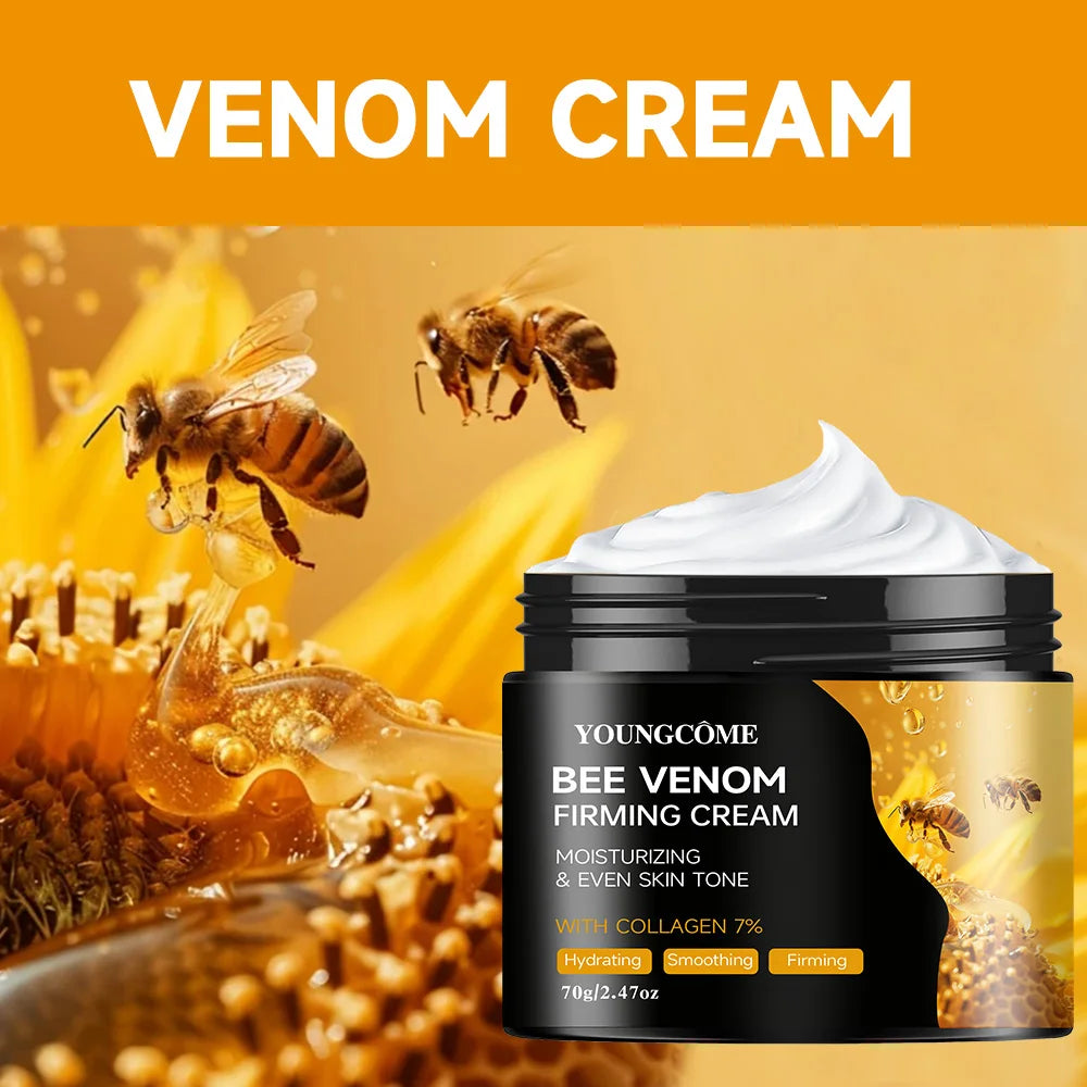 Premium Bee Venom Cream Face Neck Collagen Boost Skin Firming Lifting Natural Hydrating Moisturizer Non Greasy Gentle Care Impro