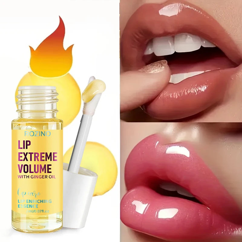 Rozino Lip Plumping Oil Can Moisturize and Protect the Lips, with a Hydrating Texture That Can Be Used Alone to Care for the Lips or Layered over Lipstick to Enhance the Translucent Finish. the Texture Is Lightweight, Long-La