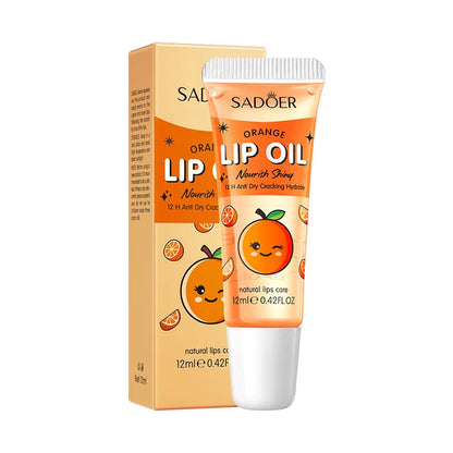 SADOER Strawberry Peach Lip Scrub Exfoliating Dead Skin Removal Dark Lip Fading &amp; Moisturizing Hydrating Lip Balm Oil