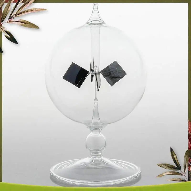 New-Clear Solar Power Radiometer Sun Light Energy Spinning Vanes Glass Radiometer Science Educational Light Mill
