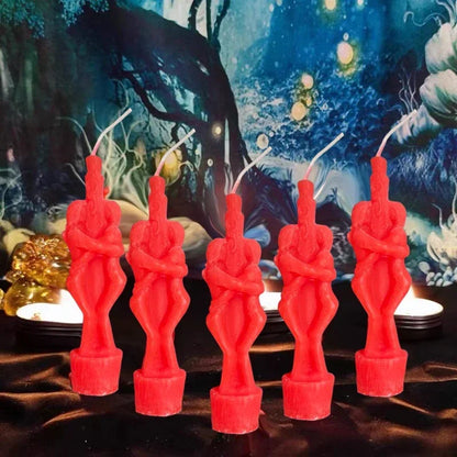 1PCS Ritual Buddha Candle Esoteric Candles Couple Lover Wish Pray Candles Red Color Male Female for Religious