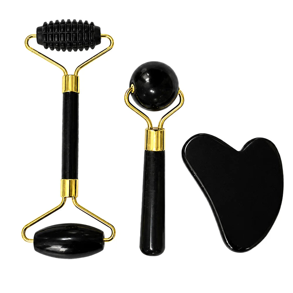 Gua Sha Jade Stone Set Gua Sha Facial Tool Face Massager Guasha Tools For Face Sculpting Jawline Shaper Skin Care SPA Beauty
