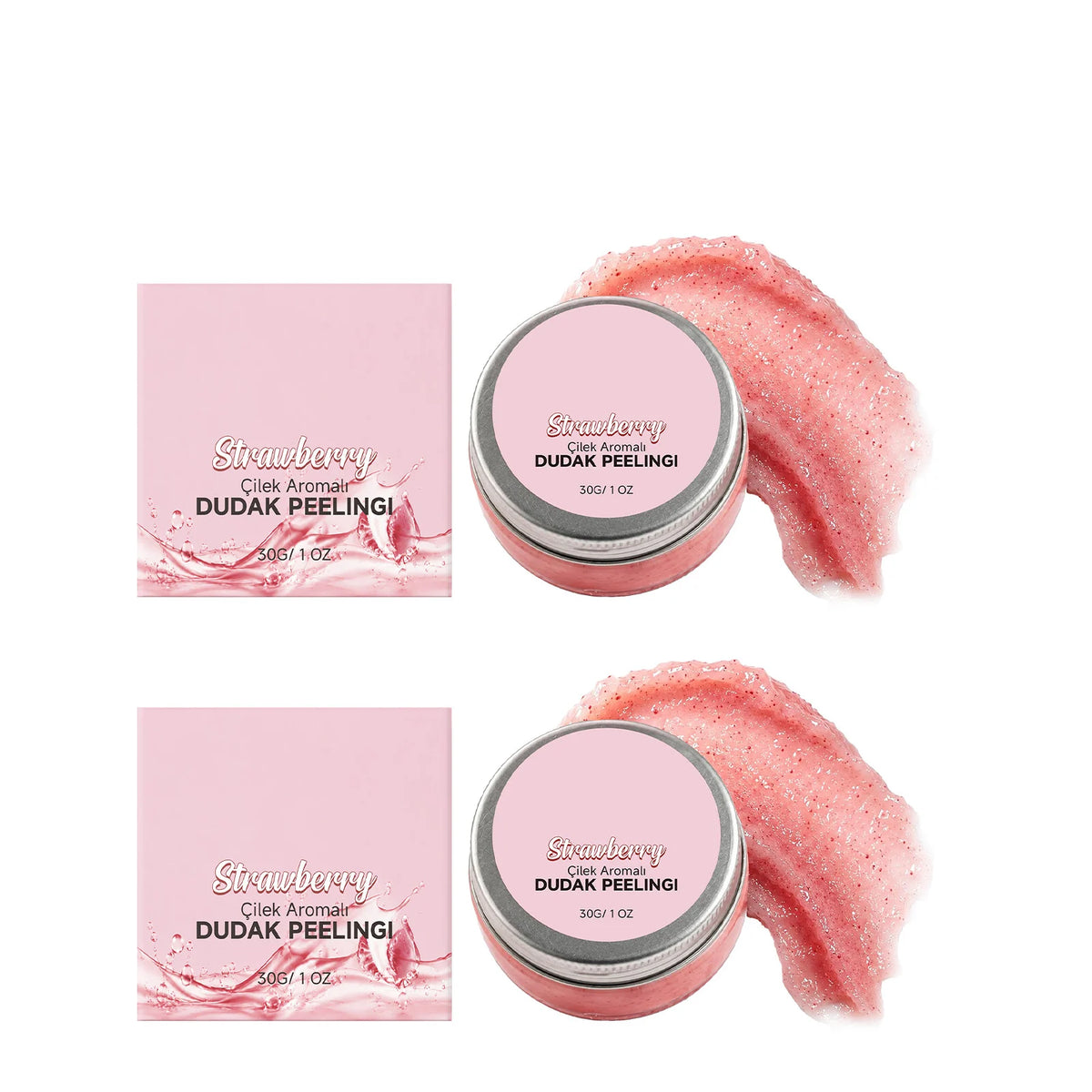 Moisturizing Strawberry Lip Scrub Nourishing Removing Dead Skin Soften Lip Skin Brightening Gentle Exfoliating Sugar Lip Scrub