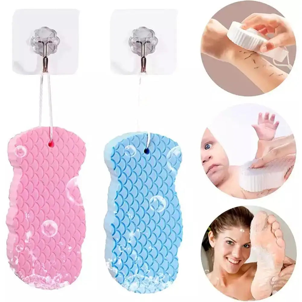 Soft Bath Sponge Body Scrub Bast Wisp Massage Brush Body Washcloth Skin Scrubber Relax Exfoliating Skincare Shower Tool 1PCS