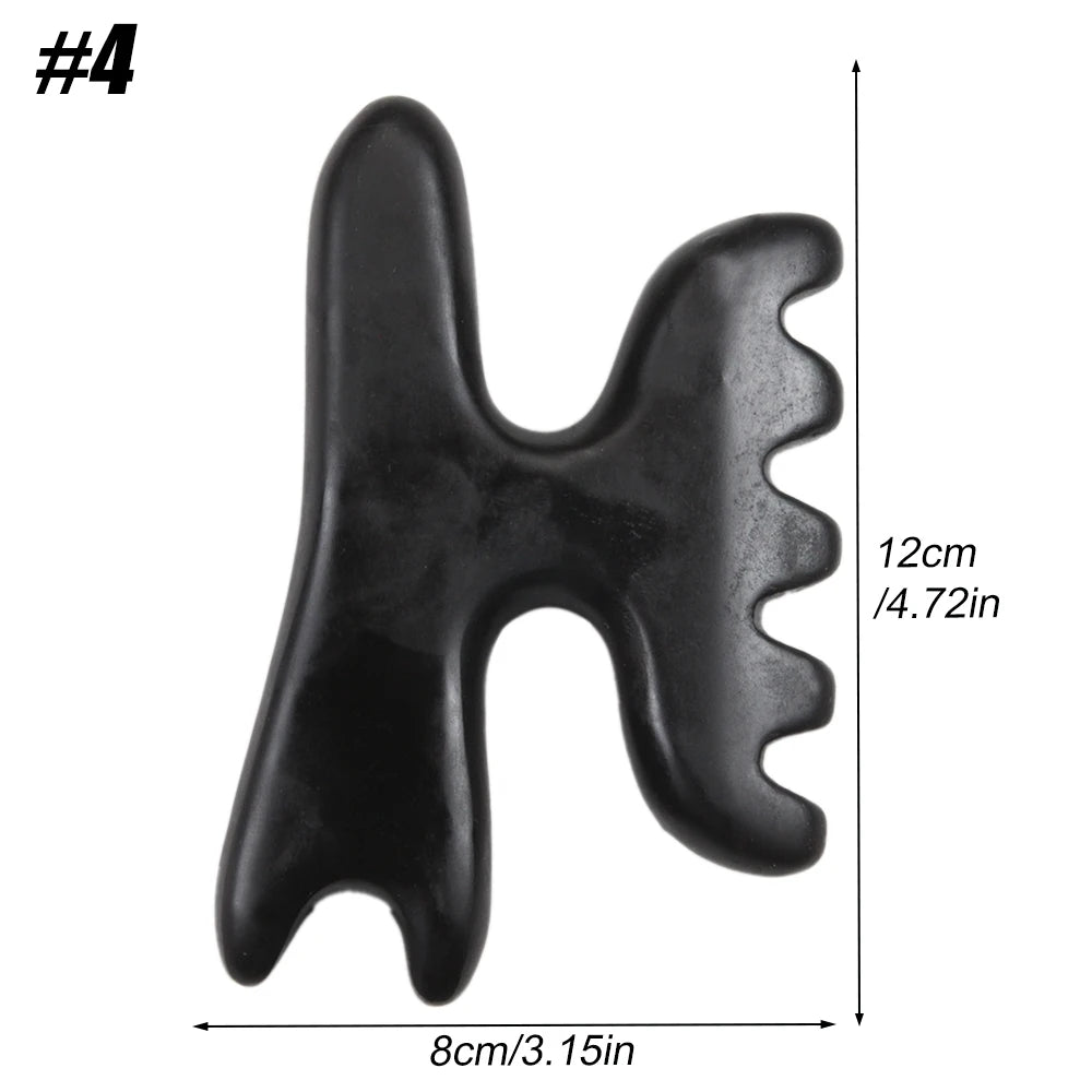 Gua Sha Facial Body Massage Tools,Unique 9-Edge Gua Sha Bian Stone,GuaSha Stone with Ridges,Gentle Gua Sha Scraping Massage Tool