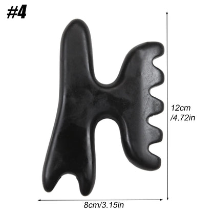 Gua Sha Facial Body Massage Tools,Unique 9-Edge Gua Sha Bian Stone,GuaSha Stone with Ridges,Gentle Gua Sha Scraping Massage Tool