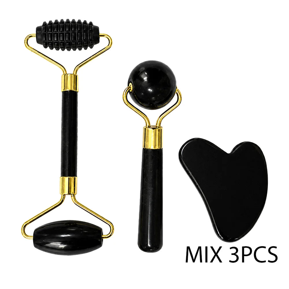 Gua Sha Jade Stone Set Gua Sha Facial Tool Face Massager Guasha Tools For Face Sculpting Jawline Shaper Skin Care SPA Beauty