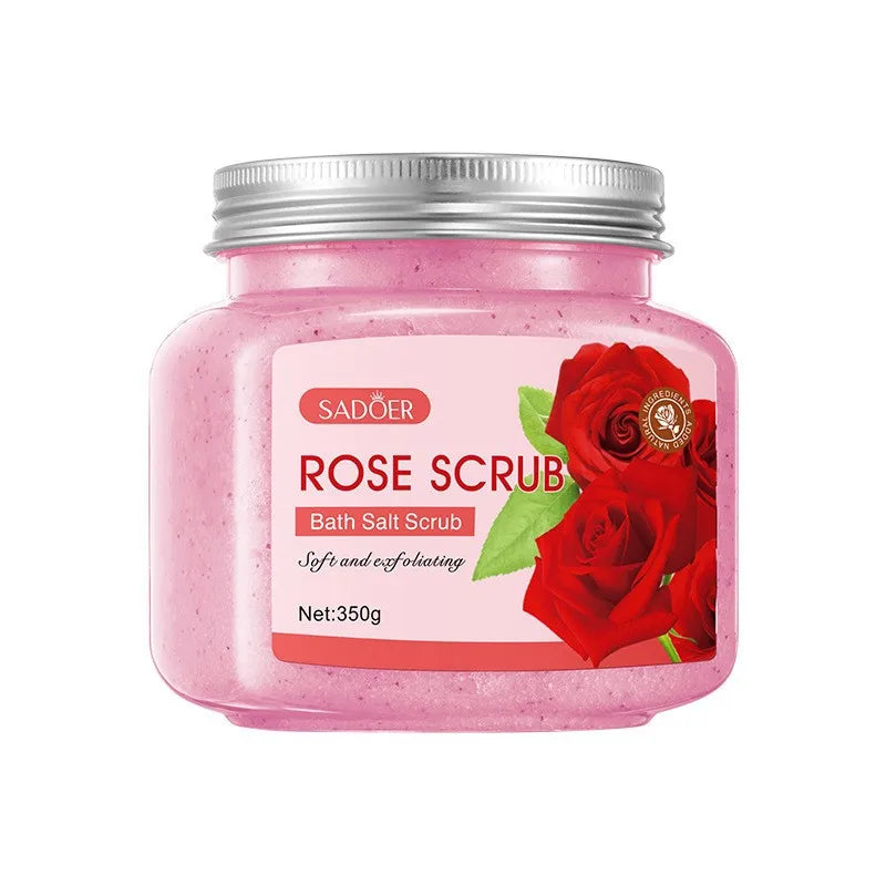 350g Body Scrub, Cleanses the Body, Exfoliates, Moisturizes, and Smoothes the Skin, Suitable for Facial and Body Care, Low Sensitivity, Physical Exfoliation, Can Be Used on Legs, Knees, Feet, Arms, Hands, and the Entire Body