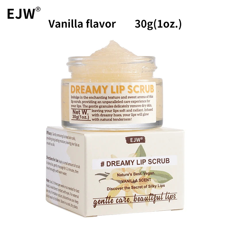 Strawberry Lip Scrub Exfoliating Moisturizing Brightening Smooth Remove Dead Skin Prevents Dryness Lip Care Natural Vegan 30g