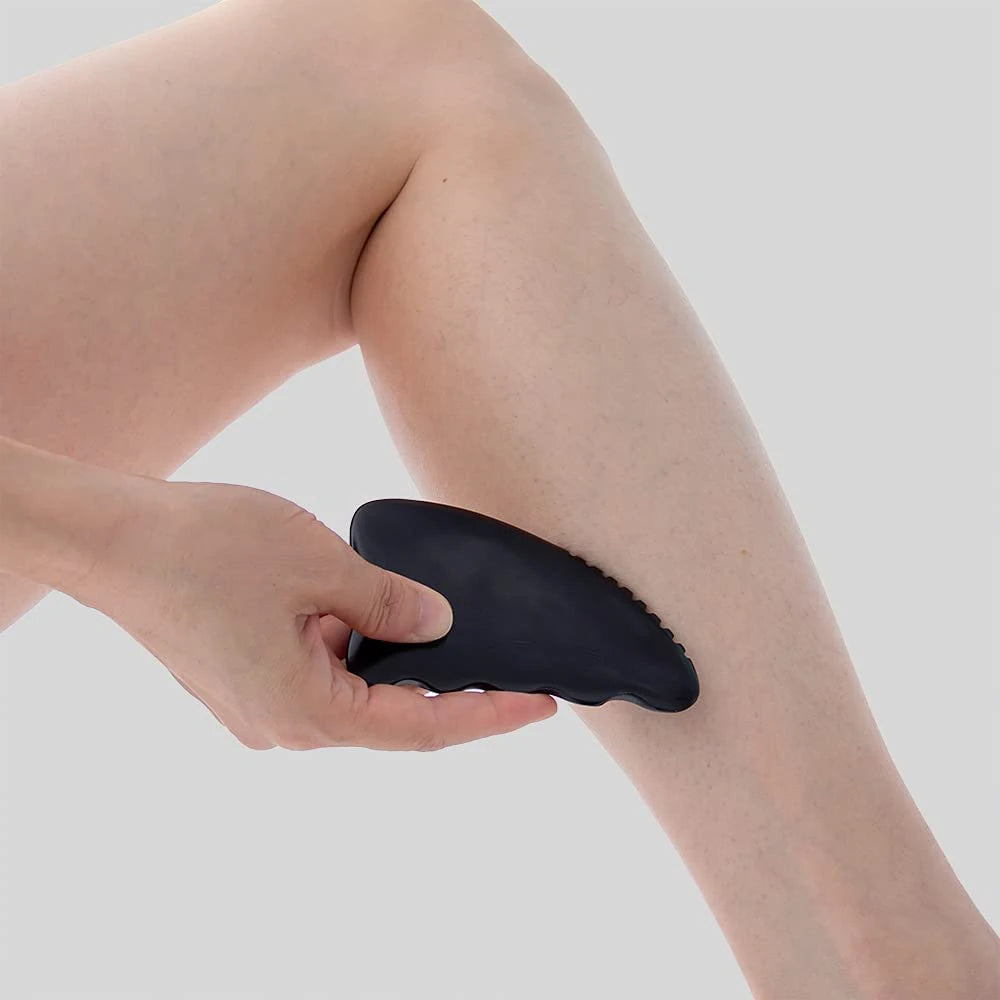 Gua Sha Facial Body Massage Tools,Unique 9-Edge Gua Sha Bian Stone,GuaSha Stone with Ridges,Gentle Gua Sha Scraping Massage Tool