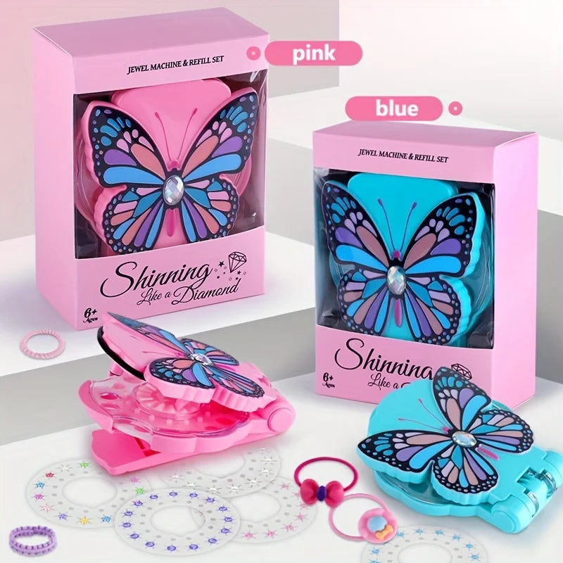 Perfect for music festival Butterfly Modeling Hair Jewels Stamper DIY Set, Radiance Collection With Glam Styling Tool, Artificia