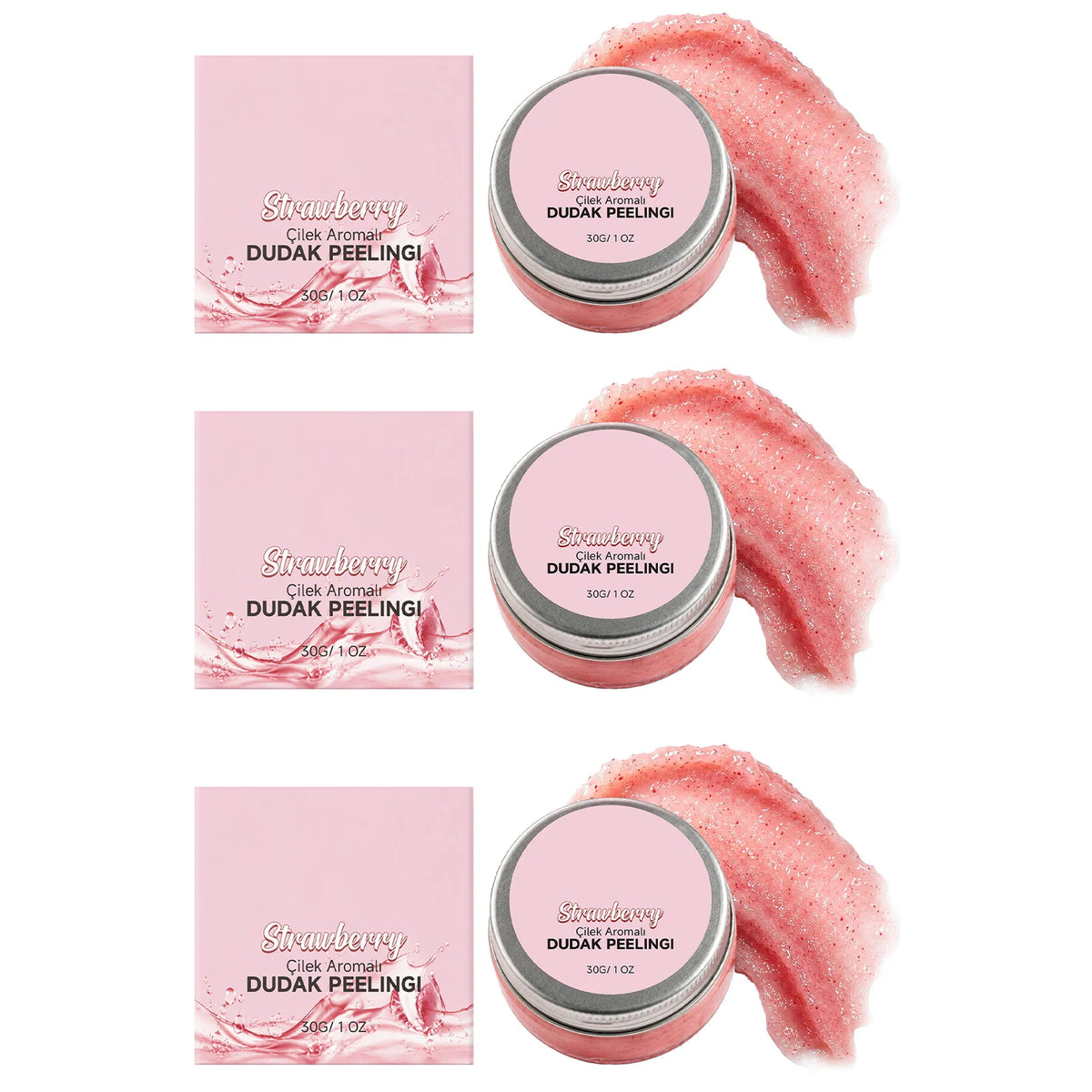 Moisturizing Strawberry Lip Scrub Nourishing Removing Dead Skin Soften Lip Skin Brightening Gentle Exfoliating Sugar Lip Scrub
