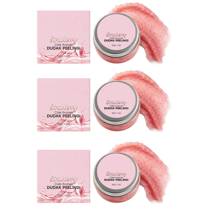 Moisturizing Strawberry Lip Scrub Nourishing Removing Dead Skin Soften Lip Skin Brightening Gentle Exfoliating Sugar Lip Scrub