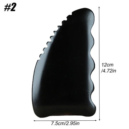 Gua Sha Facial Body Massage Tools,Unique 9-Edge Gua Sha Bian Stone,GuaSha Stone with Ridges,Gentle Gua Sha Scraping Massage Tool